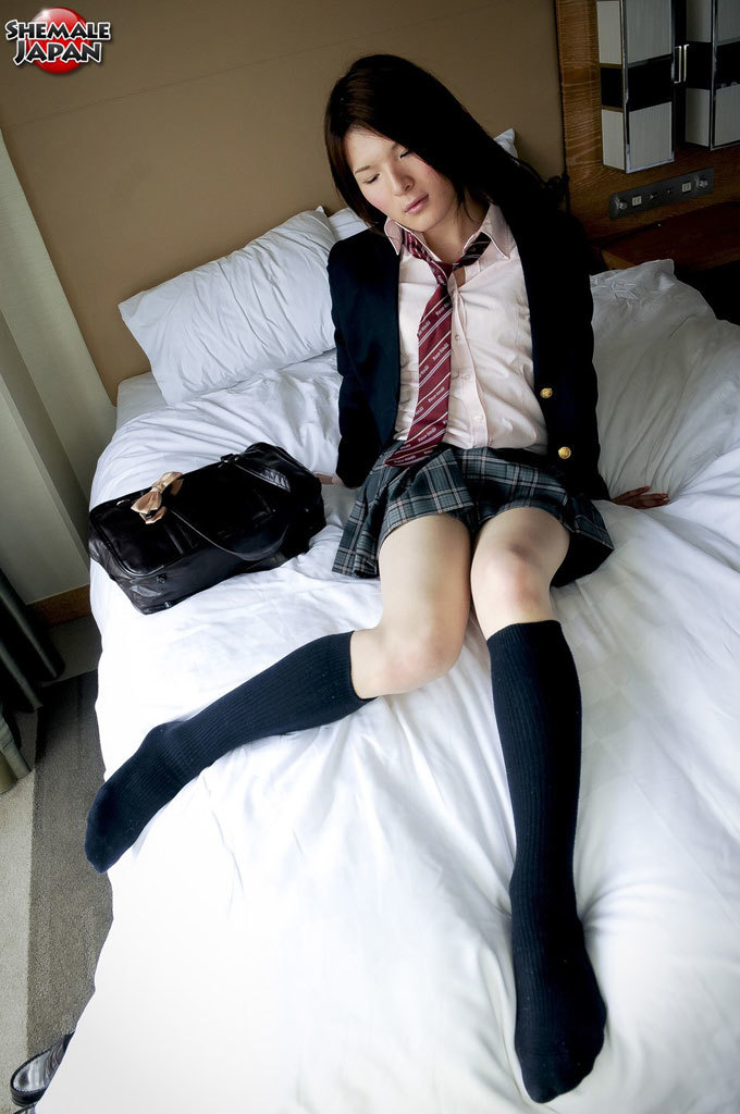 Shy Newhalf Kaoru Shirashi Is Dressed As A Nasty School-Girl Who Is In No Mood To Go To Class Today!